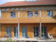 Einfamilienhaus in Weidach Südansicht Balkon