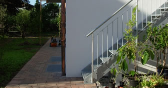 Mehramilienhaus Gelting Aussentreppe